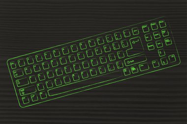 qwerty bilgisayar klavye gösteren resim