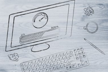 Bilgisayar hız göstergesi ile