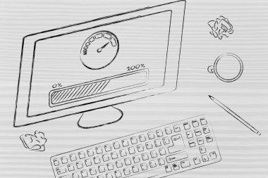 Bilgisayar hız göstergesi ile