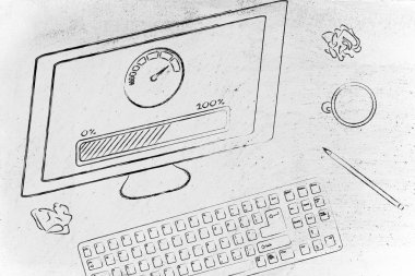 Bilgisayar hız göstergesi ile