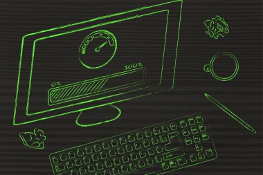 Bilgisayar hız göstergesi ile