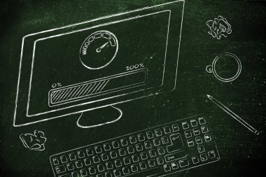 Bilgisayar hız göstergesi ile