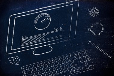 Bilgisayar hız göstergesi ile