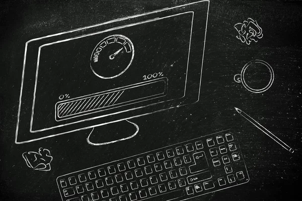 Bilgisayar hız göstergesi ile