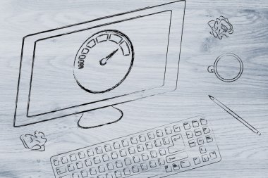 Bilgisayar hız göstergesi ile