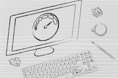 Bilgisayar hız göstergesi ile