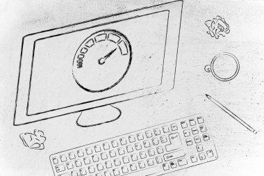 Bilgisayar hız göstergesi ile