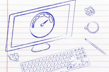 Bilgisayar hız göstergesi ile