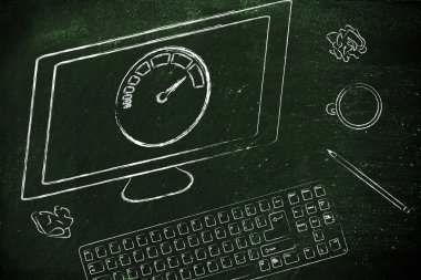 Bilgisayar hız göstergesi ile