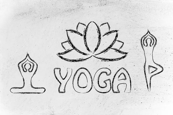 Yoga inspired illustration — Stock Photo, Image