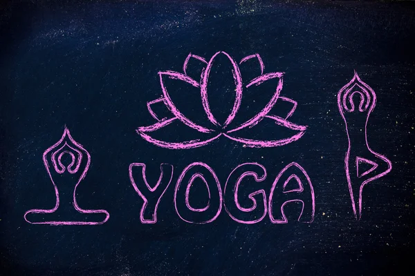 Yoga inspired illustration — Stock Photo, Image