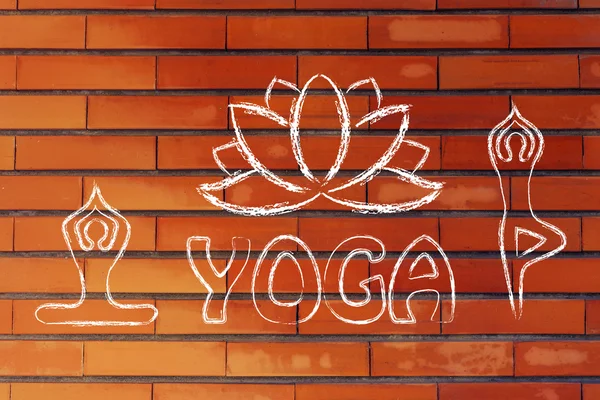 Yoga geïnspireerd illustratie — Stockfoto