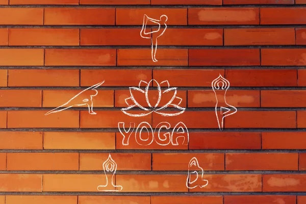 Yoga geïnspireerd illustratie — Stockfoto