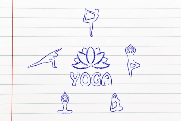 Yoga geïnspireerd illustratie — Stockfoto