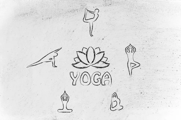 Yoga geïnspireerd illustratie — Stockfoto