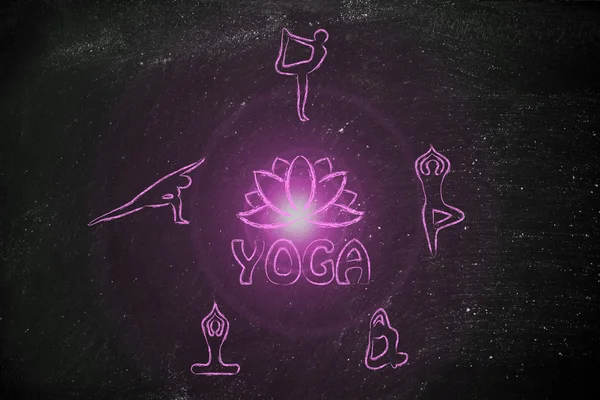 Ilustración inspirada yoga — Foto de Stock