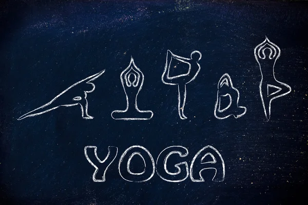 Yoga inspired illustration — Stock Photo, Image