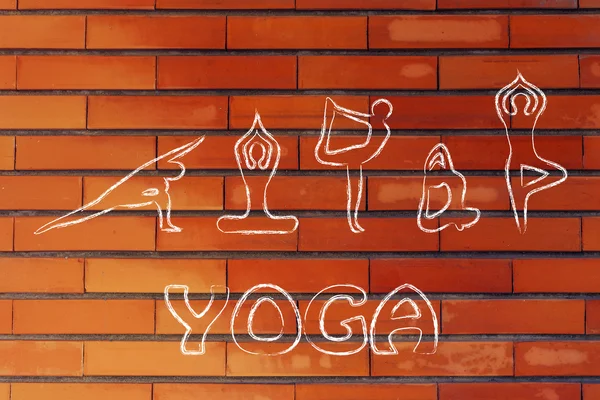 Yoga inspirierte Illustration — Stockfoto