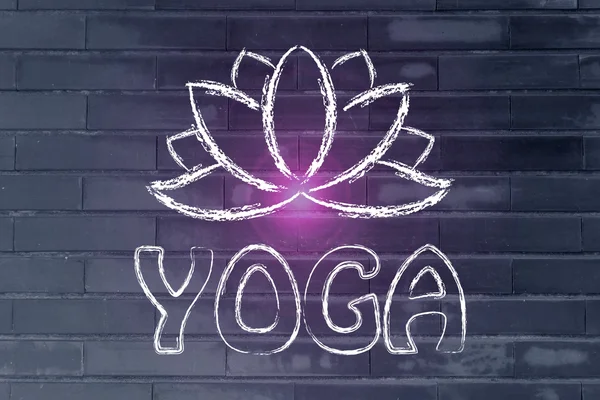 Yoga inspired illustration — Stock Photo, Image