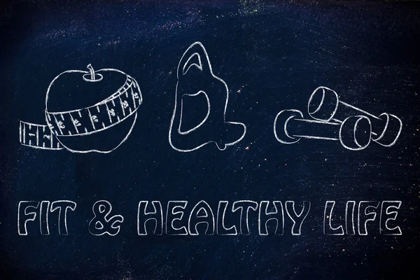 Fit leven en gezonde voeding — Stockfoto