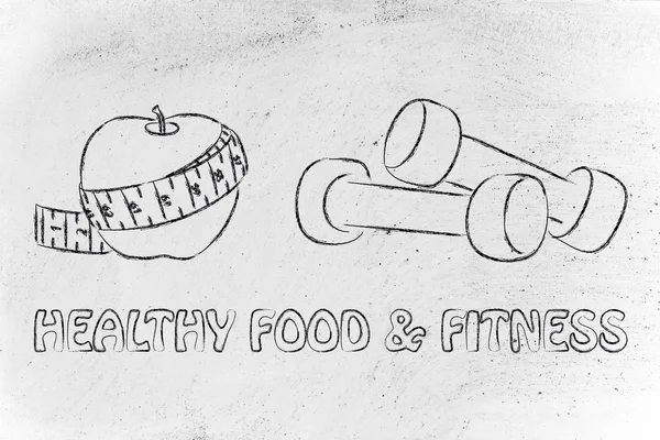 フィット ライフと健康食品 — ストック写真