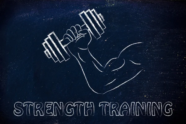 フィットネスと筋力トレーニング — ストック写真
