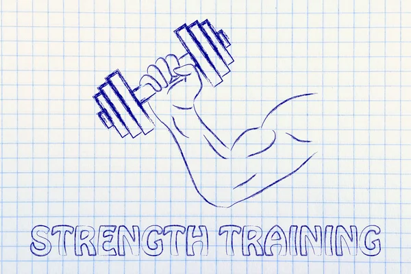 Fitness e training di forza — Foto Stock