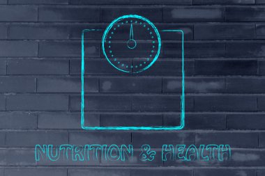 Nutrition, dieting and ideal weight clipart