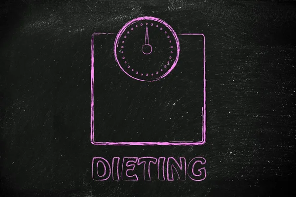 Táplálkozás, diéta és ideális súly — Stock Fotó
