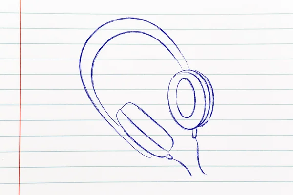 Divertido diseño de auriculares mínimos — Foto de Stock