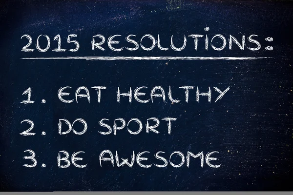 New year's fitness resolutions — Stock Photo, Image