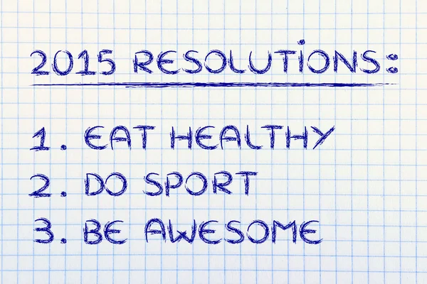 New year's fitness resoluties — Stockfoto
