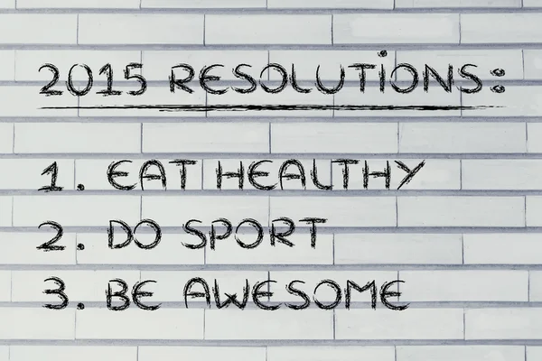 Las resoluciones de Año Nuevo fitness — Foto de Stock
