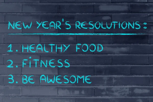 New year's fitness resolutions — Stock Photo, Image