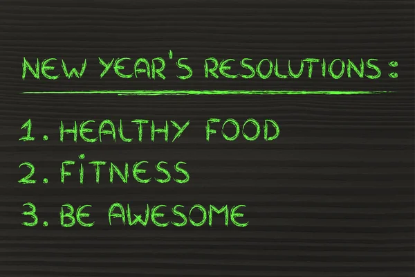 New year's fitness resolutions — Stock Photo, Image