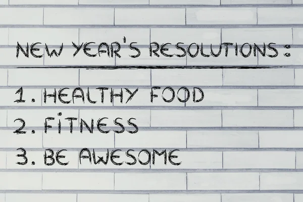 New year's fitness resoluties — Stockfoto