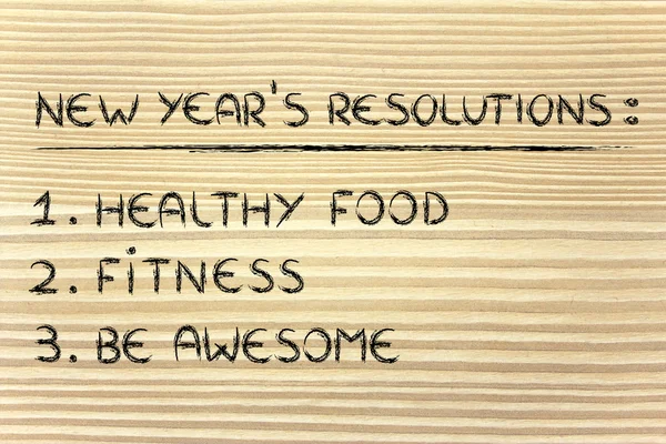 New year's fitness resoluties — Stockfoto