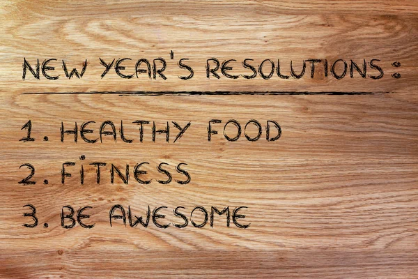 New year's fitness resoluties — Stockfoto