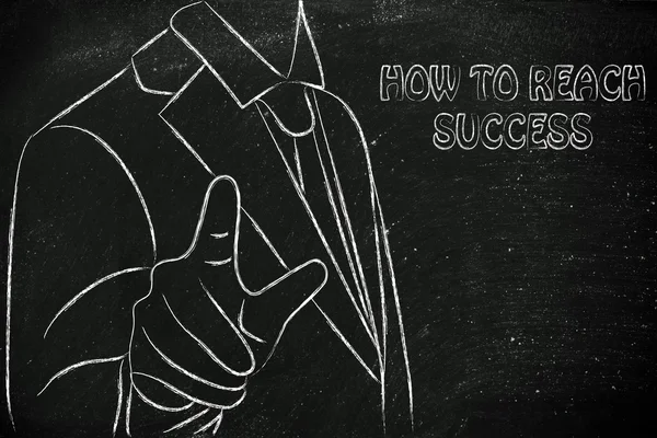 How to reach success sign — Stock Photo, Image