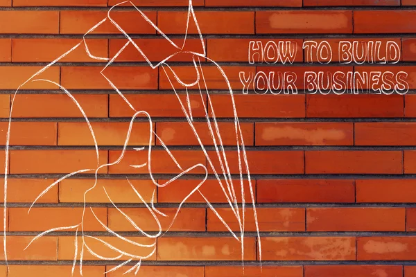 Hur man bygger din business tecken — Stockfoto