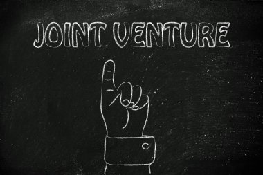 Yazılı ortak girişim olarak gösteren bir el