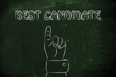 yazma en iyi aday gösteren bir el