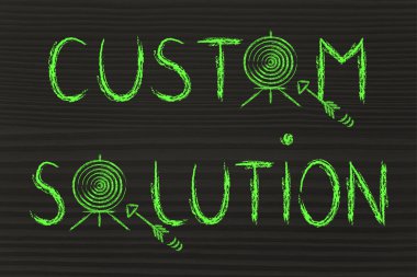 Concept of choosing custom solutions clipart