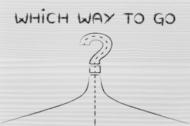 Which way to success illustration clipart