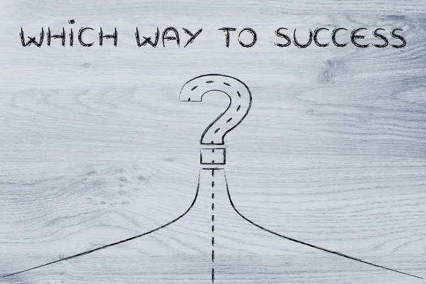 Which way to success illustration — Stock Photo, Image