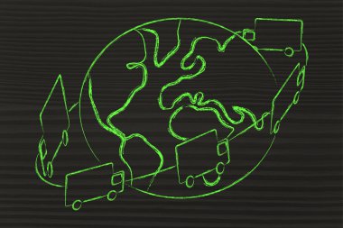 pony express araçları ile dünya tasarım