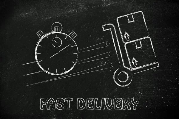 Fast delivery time concept — Stock Photo, Image