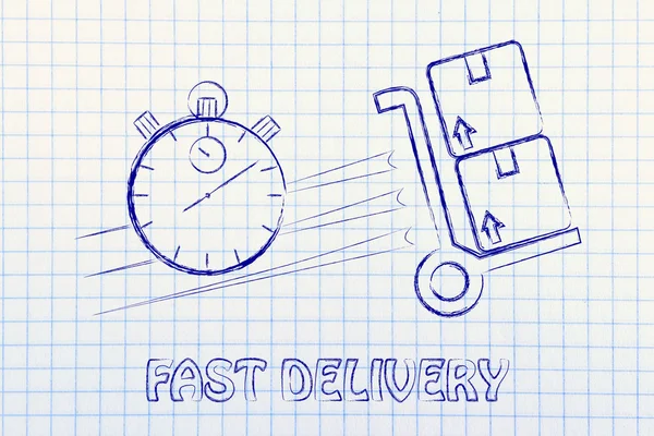 Concepto de tiempo de entrega rápido — Foto de Stock