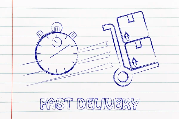 Fast delivery time concept — Stock Photo, Image