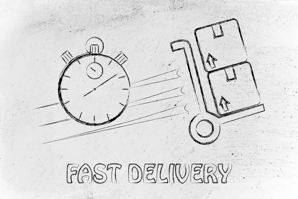 Fast delivery time concept — Stock Photo, Image